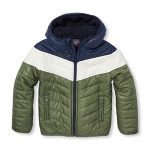 Boys Faux Sherpa Lined Puffer Jacket size 7/8